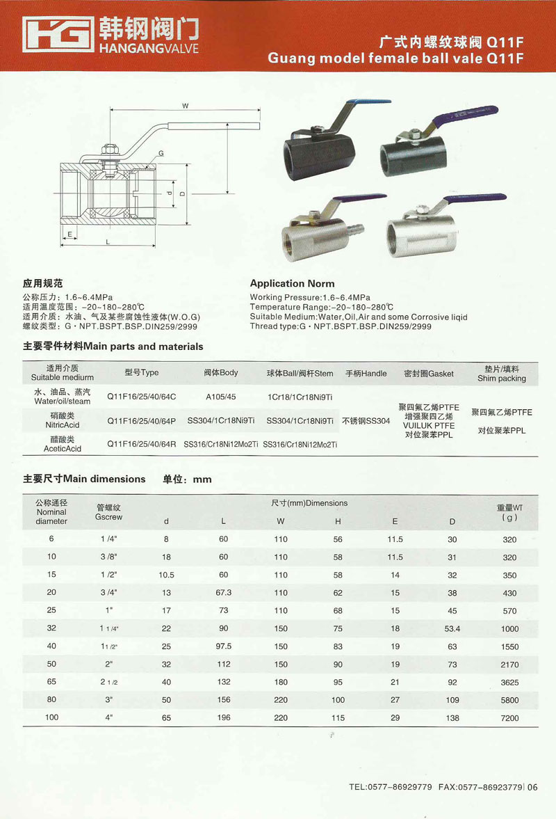 廣式內(nèi)螺紋球閥