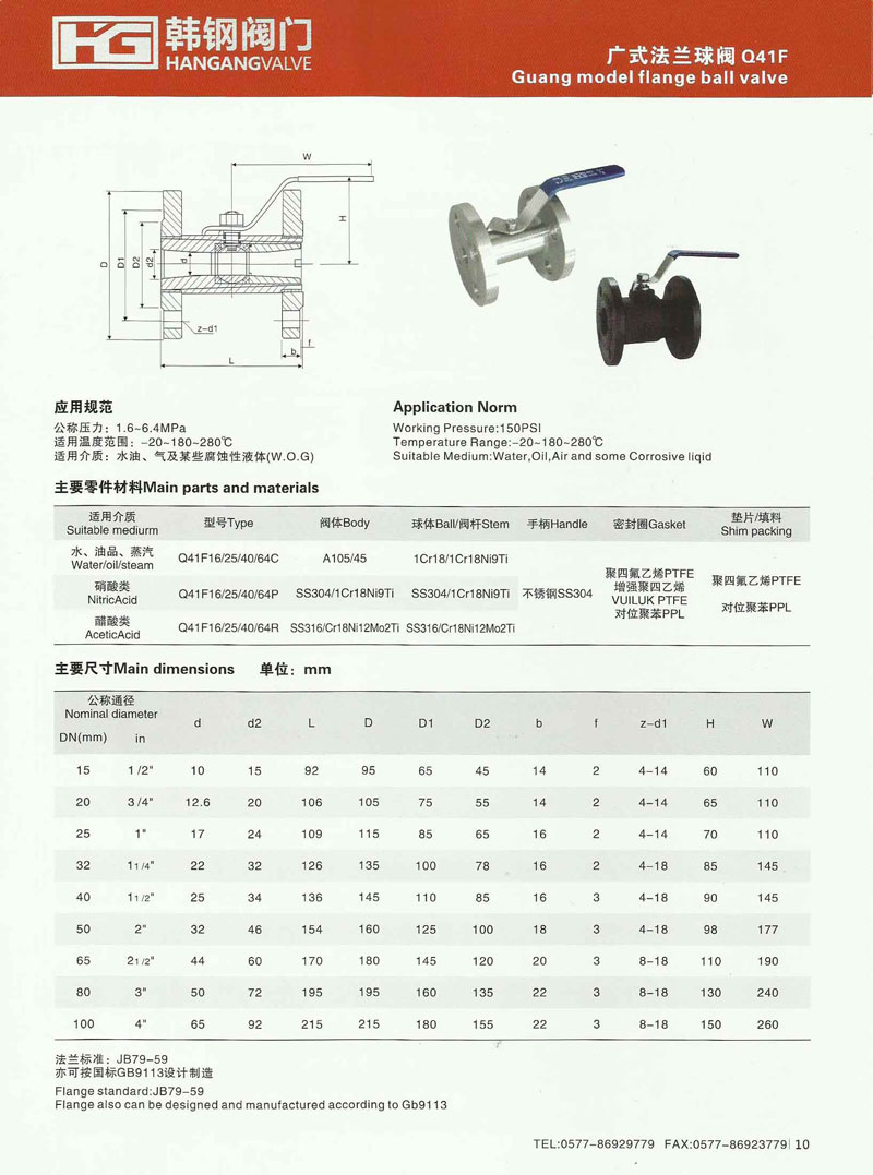 廣式法蘭球閥